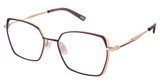 Kliik:denmark Eyeglasses K-741 EGGPLANT ROSE GOLD/M107