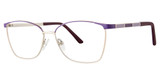 Genevieve Paris Design Eyeglasses Compassion plum/gold