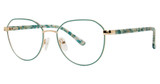 Genevieve Boutique Eyeglasses SHREWD turquoise/gold