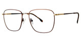 G.V. Executive Eyeglasses GVX586 BROWN/GOLD
