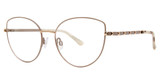 Daisy Fuentes Eyeglasses Daisy Fuentes La Priscilla Taupe/Gold/38