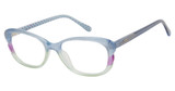 Lulu by Lulu Guinness Eyeglasses LK049 blue/mint/BLU