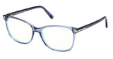 Tom Ford Eyeglasses FT5842-B shiny blue/090