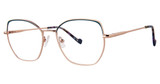 Genevieve Boutique Eyeglasses LIFESTYLE teal/rose gold