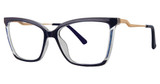 Modern Times Eyeglasses SASSY navy/crystal/gold