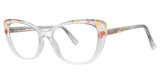 Modern Plastics II Eyeglasses BLOOMS crystal pansy 1