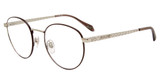 Just Cavalli Eyeglasses VJC017 SHINY PALLADIUMW/BROWN PARTS 0A75