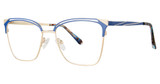 Genevieve Paris Design Eyeglasses Francesca matte navy/gold