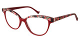 BETSEY JOHNSON Eyeglasses MADE YOU LOOK Red/RED