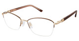 Superflex Eyeglasses SF-630 BROWN GOLD/M202