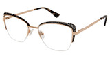 Nicole Miller Eyeglasses LA BOCA GOLD/EBONY/C01
