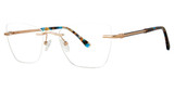 Modern Art Eyeglasses A627 light brown/blue marble