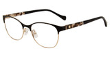 Lucky Brand Eyeglasses VLBD736 Black/Gold 0BLA