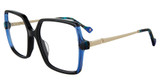 Yalea Eyeglasses VYA086 Black/Blue 0700