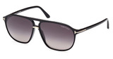 Tom Ford Eyeglasses FT1026 shiny black / gradient smoke/01B