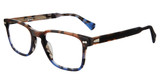 John Varvatos Eyeglasses VJV433 Matte Havana Blue 0BLE