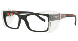 Hudson Optical Eyeglasses H9P Black with Orange/BLKO