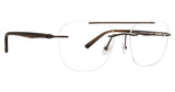 Totally Rimless Eyeglasses Quattro(365) Dark Brown/DBR