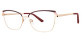 Vavoom/Vivian Morgan Eyeglasses 8115 Burgundy Pink / Rose Gold