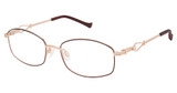 Tura Eyeglasses R142 burgundy, rose gold/BUR