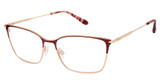 Lulu Guinness Eyeglasses L947 Burgundy/rose gold/BUR