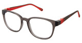 Life Italia Eyeglasses NI-148 CHARCOAL RED/3