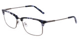 Marchon NYC Eyeglasses M-2028 NAVY TORTOISE/MATTE GUN/460