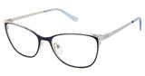 Nicole Miller Eyeglasses ST. ANTOINE NAVY/SILVER/C03