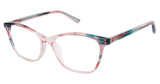 Nicole Miller Eyeglasses HERMITAGE TEAL ROSE/C02