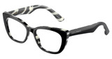 DOLCE & GABBANA KIDS Eyeglasses DX3357 BLACK ON ZEBRA/3372