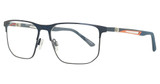 Easyclip Eyeglasses EC644 Dark Blue / Dark Blue & Orange/50 Easyclip Eyeglasses EC644 Dark Blue / Dark Blue & Orange/50