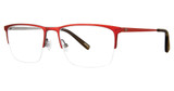 Jhane Barnes Eyeglasses Partial Brick/BC