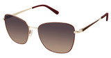 Superflex Eyeglasses SFS-2008 CRANBERRY GOLD/S210