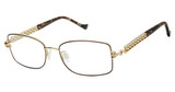 Tura Eyeglasses TE286 brown/gold/BRN