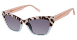Lulu Guinness Eyeglasses L191 Bone/blue/BON