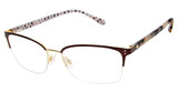 Lulu Guinness Eyeglasses L951 Brown/Gold/BRN