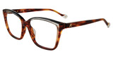 Yalea Eyeglasses VYA109 Shiny Brown Horn 0G62