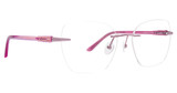 Totally Rimless Eyeglasses Feather(370) Rose/ROS