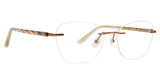 Totally Rimless Eyeglasses Raelyn(371) Light Brown/LTB