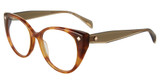 Police Eyeglasses VPLM02M Shiny Average Havana