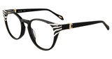 Just Cavalli Eyeglasses VJC046V Black w/White Temple 0981