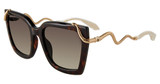 Roberto Cavalli Eyeglasses SRC034M Brown/Yellow Havana 0743