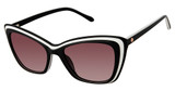 Lulu Guinness Eyeglasses L192 Black/White/BLK