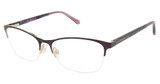 Lulu Guinness Eyeglasses L247 eggplant/rose gold/EGG