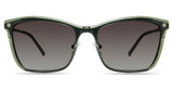 Eco Eyeglasses HYACINTH SUN CLIP LIGHT GREEN SILVER/LGNS