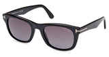 Tom Ford Eyeglasses FT1076 shiny black / gradient smoke/01B