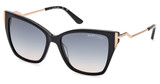 Guess? Eyeglasses GM0833 shiny black / gradient blue/01W