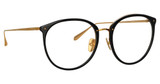 Linda Farrow Eyeglasses LFL747 KINGS BLACK/YELLOW GOLD/033