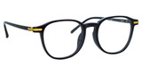 Linda Farrow Eyeglasses LF63 ARNOLD BLACK/YELLOW GOLD/001