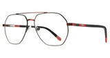 ECKO Unltd Eyeglasses ECKO607 Black/Red/BLK/RED